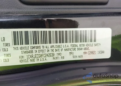 2015 Jeep Grand Cherokee High Altitude из США, поврежденный, VIN 1C4RJECG0FC242630